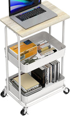 Simple Houseware 2-Tier Rolling Utility Cart - Image 4