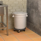 20 Gallon White Round Commercial Trash Can - Image 4