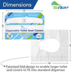 Disposable Toilet Seat Covers XL Half Fold Flushable – 200 Sheets - Image 3