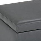 SIMPLIHOME Avalon 48 inch Wide Contemporary Rectangle Storage Ottoman Bench in - Image 11