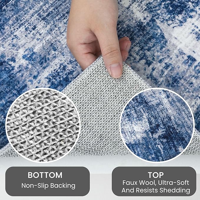 IOHOUZE Abstract Area Rugs 9x12 Ft Washable Large Rugs - Image 4