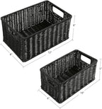 HOONEX Wicker Baskets for Storage, Plastic Baskets for Organizing - Image 4