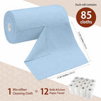 H4N Microfiber Cleaning Cloth Roll, 85 Pack Micro Fiber Wash Cloths - Image 2