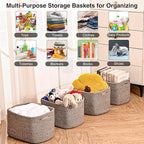 Small Storage Baskets for Organizing Shelves, Cotton Rope Basket for Storage - Image 5