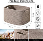 Small Storage Baskets for Organizing Shelves, Cotton Rope Basket for Storage - Image 2