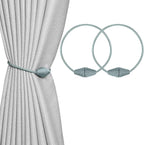 2 PCS Magnetic Curtain Tiebacks, European Style Convenient Drape Tie Backs by YUNTUOO