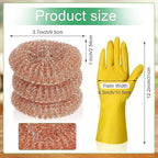 Hushee 50 Pack Copper Coated Scourers Rust Resistant Scrubbing Scouring Pad - Image 2
