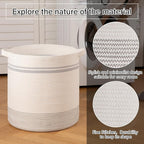 OIAHOMY 80L Laundry Basket, Laundry Hamper, Cotton Rope Storage Basket - Image 3