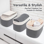 CHAT BLANC Cotton Rope Baskets for Organizing | Storage Baskets for Shelves | - Image 6
