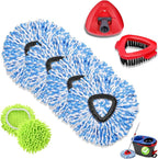 Microfiber Spin Mop Head Replacement 4 Pcs & 2 Chennile Mop Replace & 1 Scrub by BocaStory