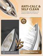 Steam Iron for Clothes Rapid Heating, 1500W Iron - Image 3