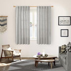 YoungsTex Dark Grey Linen Curtains 63 Inch Length - Image 2