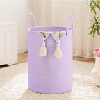 Laundry Basket, Woven Cotton Rope Laundry Hamper, 60L by Artfeel