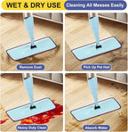 10 Pack 16.5 inch Reusable Mop Pads Microfiber Spray Mop Replacement Heads - Image 6