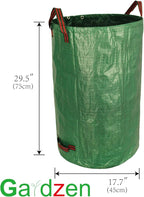Gardzen 3-Pack 32 Gallon Yard Waste Bags, Reusable Heavy Duty Collapsible - Image 3