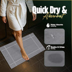 Pearl Linens Pack of 6 Washable Cotton Bath Mat 18x25 - Image 4