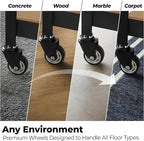 HOMEDANT House 5-Tier Metal Rolling Cart Shelf Rack Casters Heavy Duty - Image 14
