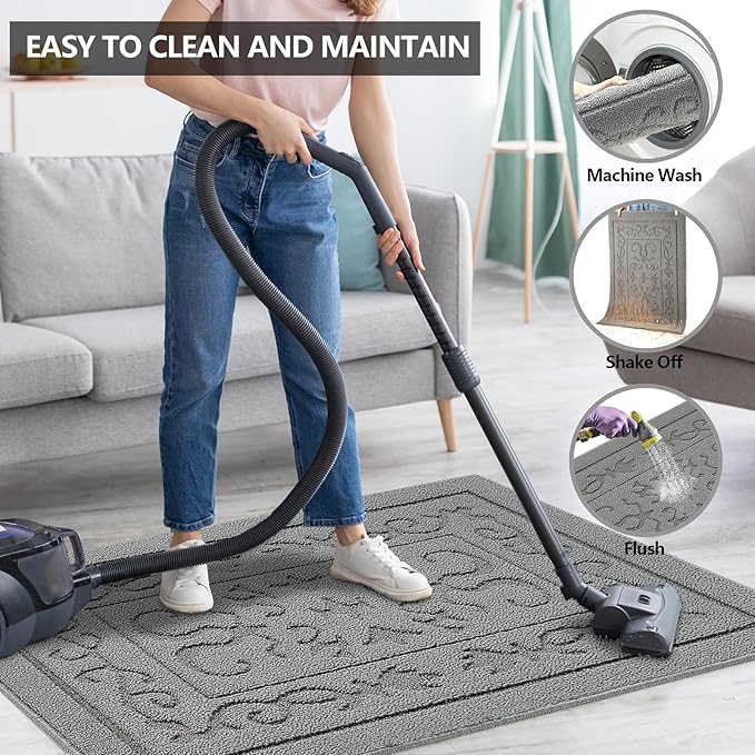 FONEYI Indoor Door Mat 24" x 36", Dirt Trapper Door Mats Non-Slip Entryway Rugs - Image 5