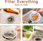 2pcs Heavy Duty Stainless Steel Slop Basket Filter Trap, 4.41" Top / 2.44" Mesh - Image 4