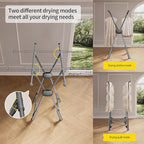 BIREN Clothes Drying Rack Heavy Duty Clothing Racks Extending Laundry Rack Two - Image 4