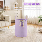 Laundry Basket, Woven Cotton Rope Laundry Hamper, 80L - Image 2