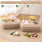 Large Storage Basket for Organizing, Woven Rope Basket for Shelves, Closet - Image 4