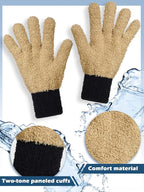 Bencailor 3 Pairs Microfiber Plant Dusting Gloves Leaf Cleaning Gloves - Image 4