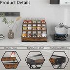 3 Tier Spice Rack Organizer for Cabinet, Foldable Spice Rack for Countertop - Image 3