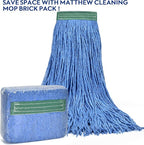 Matthew Cleaning 16oz 3Pack Cotton Floor Mop, Cotton Looped-Open String Heavy - Image 3