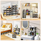 New 8 Pack Shoe Boxes Stackable, Large Shoe Storage Organizer - Image 4