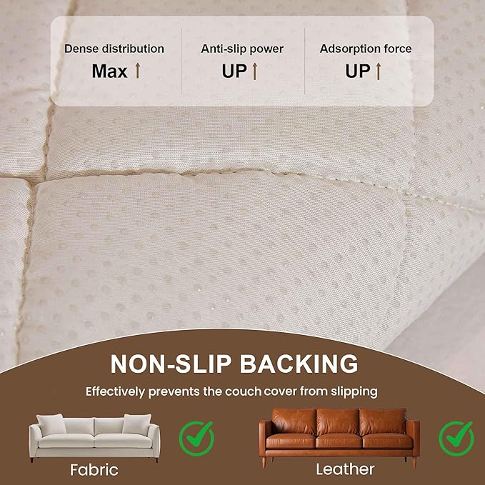 OTOB Couch Cover for Dogs Washable All Seasons, Non Slip Fuzzy Pet Couch Covers - Image 4