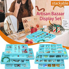 8 Pcs Velvet Jewelry Tray Stackable Jewelry Drawers Organizer Trays Rings - Image 7