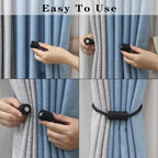 4 Pack Strong Magnetic Curtain Tiebacks Outdoor Elegant Decorative Tie Backs - Image 4