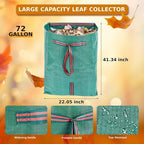 72 Gallon Leaf Collector, Large Dustpan-Type Lawn and Leaf Bags, Leaf Bags - Image 4