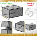 7 code Large Clear Shoe Boxes Organizer【Thicker Material】 Stronger Shoe Box - Image 3