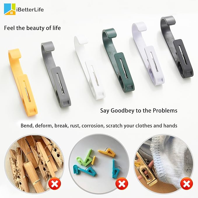 iBetterLife Clothes Pins Laundry Hooks - Image 5