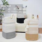 danpinera 100L Nursery Hamper, Tall Woven Laundry Basket - Image 9