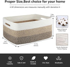 Large Storage Basket for Organizing, Woven Rope Basket for Shelves, Closet - Image 2