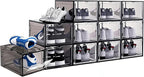 9 Pack Thicken Shoe Organizer Stackable Upgraded Sturdy Transparent Shoe - Image 6