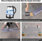Large Chair Mat for Carpet, Easy Glide Plastic Carpet Floor Protector Mat for - Image 8