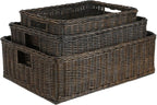 The Basket Lady Under The Bed/Basic Wicker Storage Basket, 20 in L x 14.5 in W - Image 2