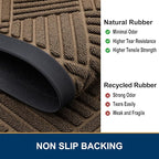 Smiry Front Door Mat Outside Entrance, Heavy Duty Outdoor Indoor Natural Rubber - Image 5
