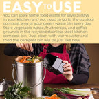 EPICA Countertop Compost Bin Kitchen | 1.3 Gallon | Odorless Composting Bin - Image 6