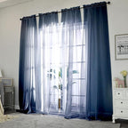 Chyhomenyc Extra Long Sheer Window Curtain Panels 120 Inch 2 PCS, Rod Pocket - Image 2