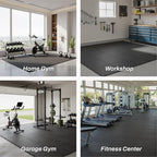 AIRHOP 0.56in Thick 96 Sq Ft Exercise Equipment Mats, 24Tiles Upgraded Rubber - Image 7