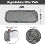 16.5 inch Mop Pads Refills, 3 Pack Microfiber Reusable Replacement Mop Pads - Image 2