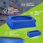 Alpine 23 Gallon Slim Trash/Recycling BIN Swing LID Blue - Image 3