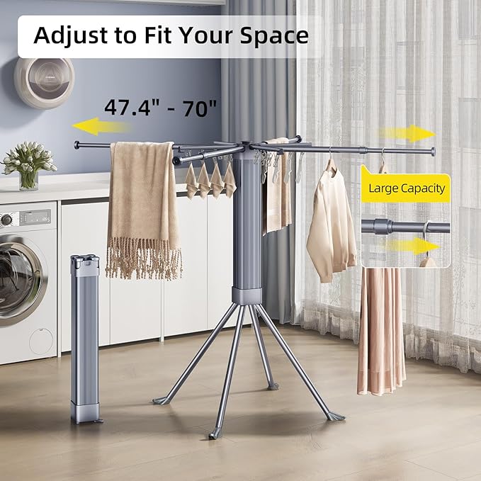 BIREN Clothes Drying Rack Foldable Extending Laundry Rack - Image 2