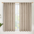YoungsTex Dark Oatmeal Linen Curtains 54 Inch Length by YoungsTex