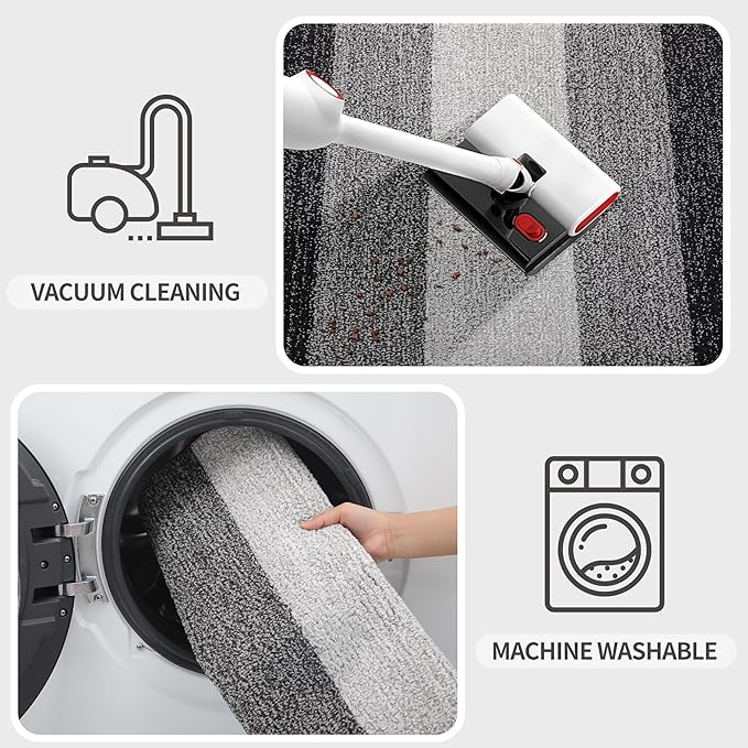 Kitinjoy Indoor Outdoor Door Mat, 59x36 Non-Slip Absorbent Dirt Trapper - Image 5